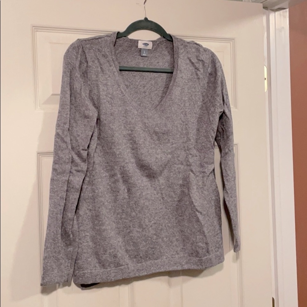 Grey v-neck sweater